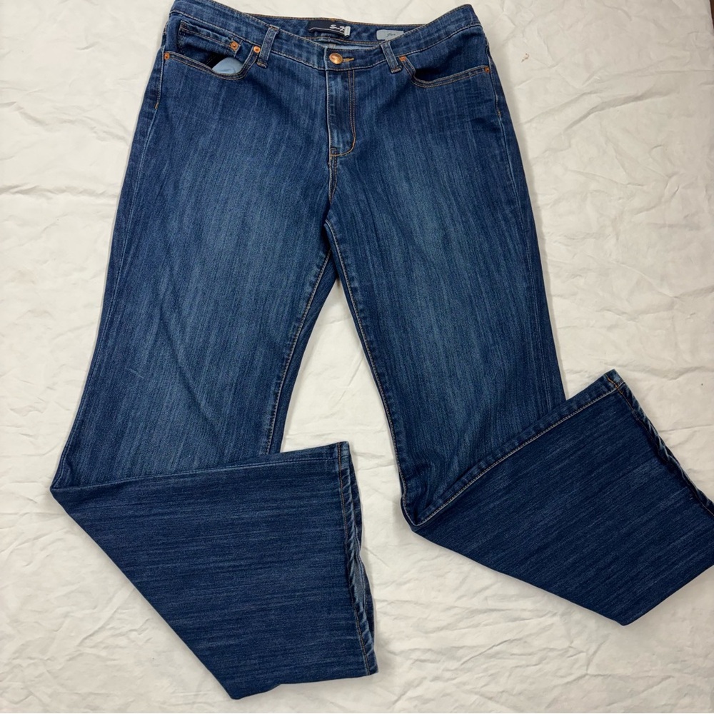 SEVEN 7 STUDIO Women’s FLARE Denim Jeans SIZE 14